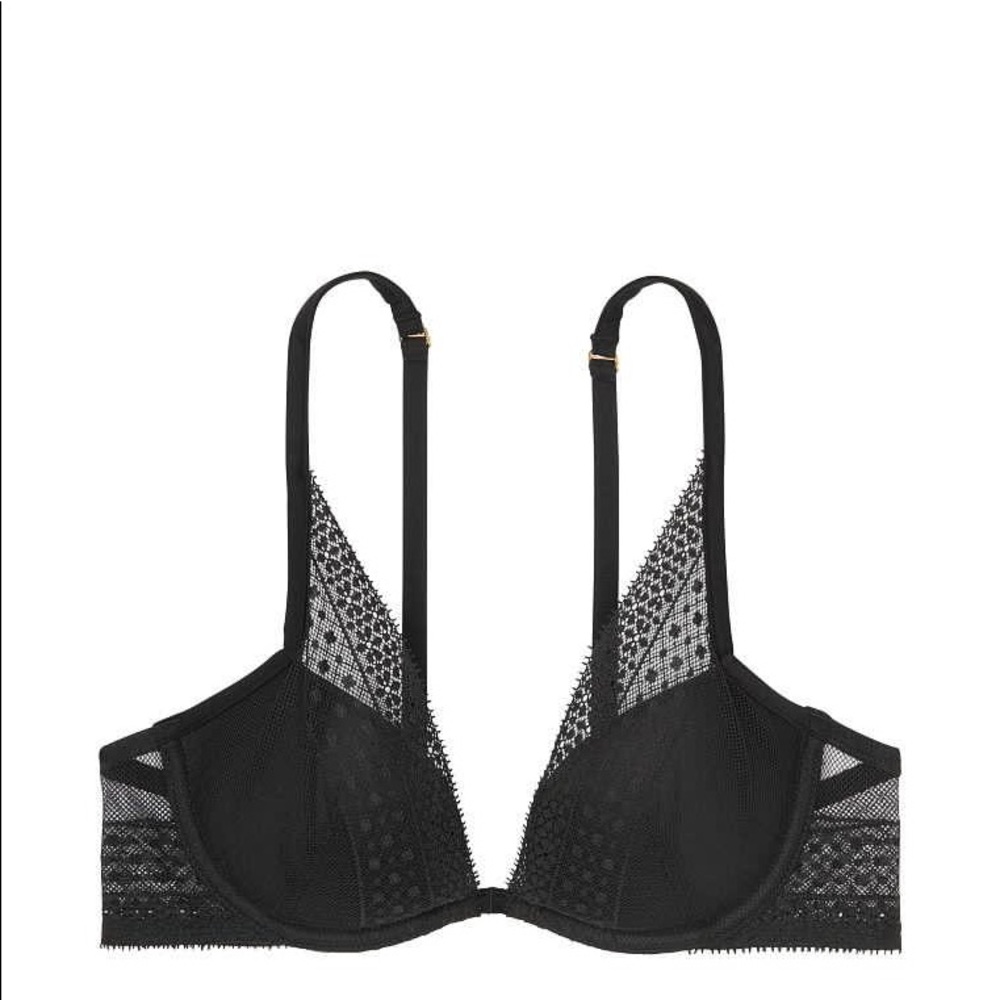 Victoria’s Secret Lightly Lace Plunge Black Bra - Picture 8 of 8